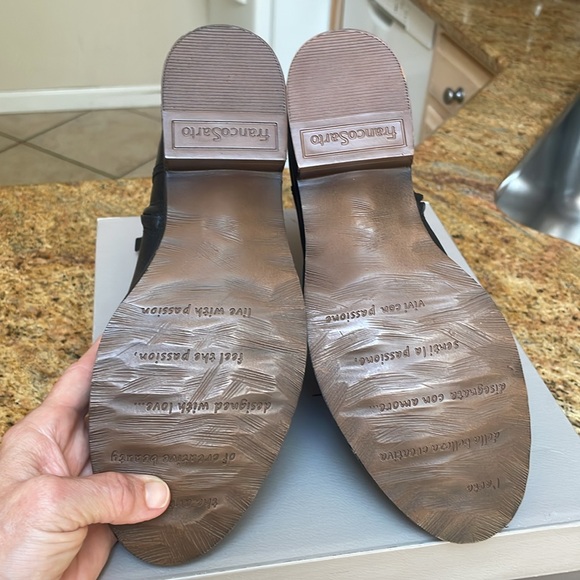 Franco Sarto Black Leather LINC Chelsea Boots Size 6.5 - Picture 5 of 5